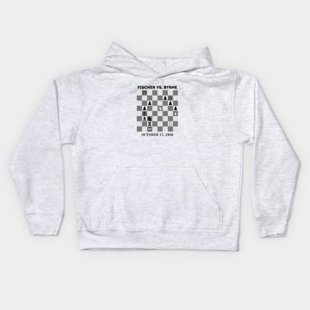 The Game of the Century: Fischer vs Byrne Kids Hoodie by ThePawnStore